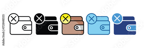 Empty Wallet  Icon Element For Design