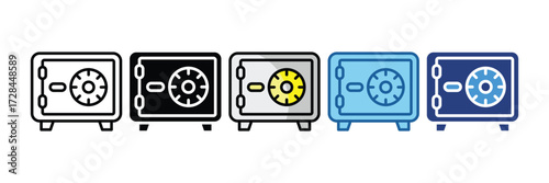 Safe Vault  Icon Element For Design