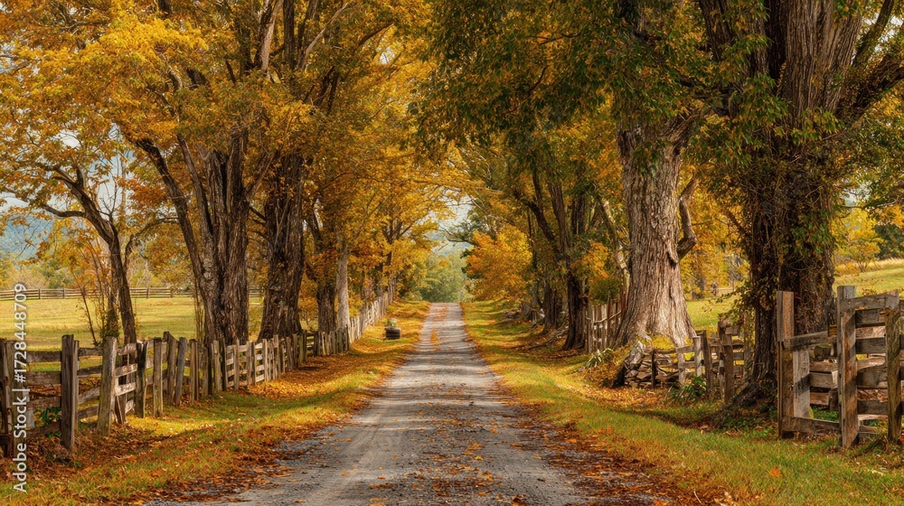 Fototapeta premium Autumnal country lane