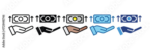 Wage Increase  Icon Element For Design