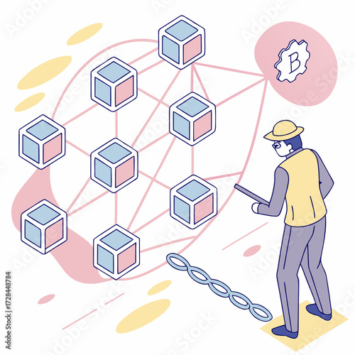 Blockchain network with miner