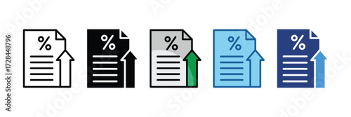 Tax Increase  Icon Element For Design