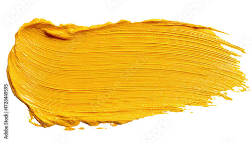 Bold, vibrant yellow paint stroke