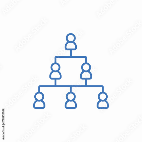 hierarchy chart icon sign vector