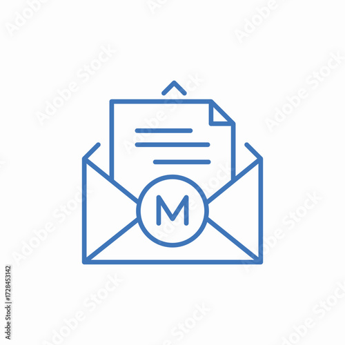 mail envelope icon sign vector
