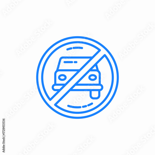 no car-allowed icon sign vector
