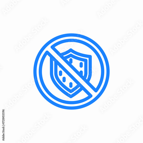 no insurance icon sign vector