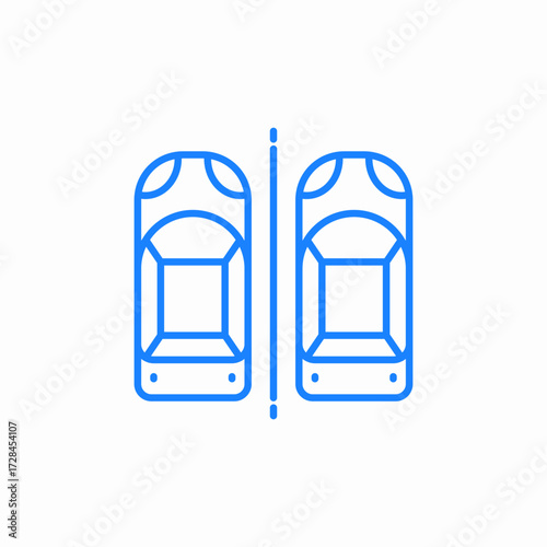 parking line icon sign vector