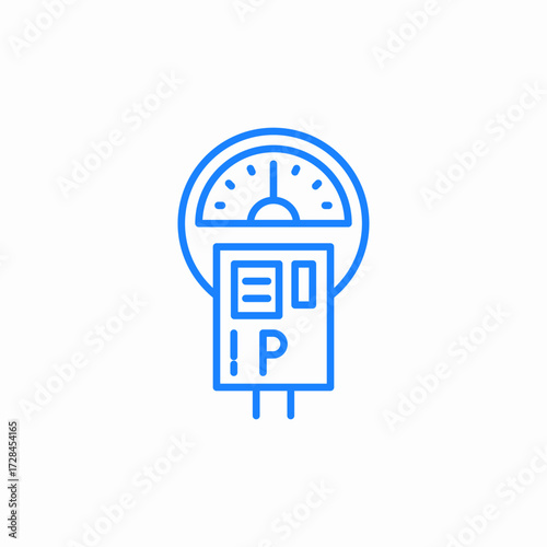 parking meter icon sign vector