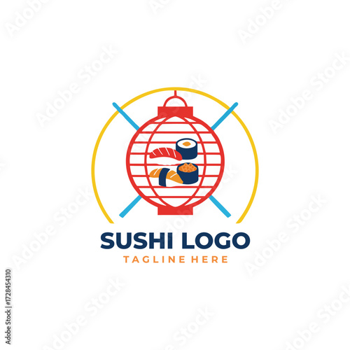 Professional Sushi Shop Logo vector branding with modern clean Japanese food restaurant identity seafood icon illustration corporate business logo design for sushi bar marketing