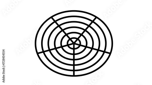 vector illustration of  pollar grid 