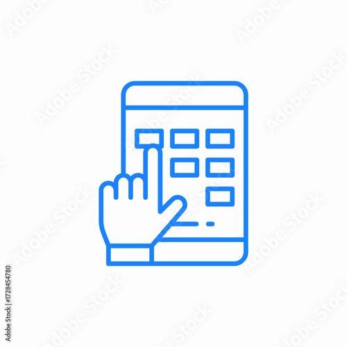 pin login icon sign vector