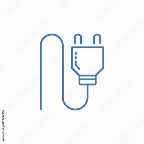 plug cable icon sign vector