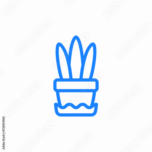 plant pot icon sign vector