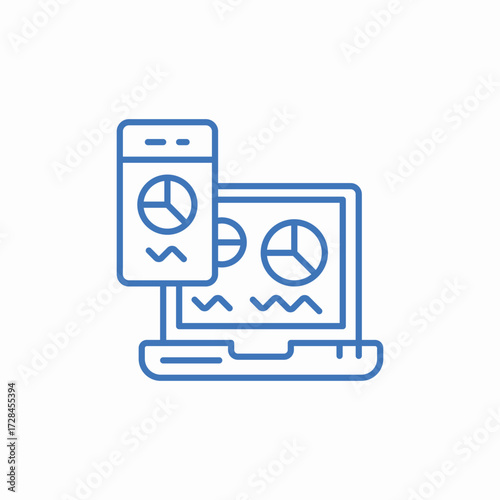 process monitoring icon sign vector