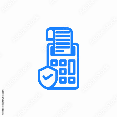 protected payment icon sign vector