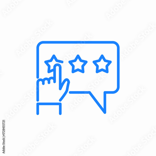 rating feedback star icon sign vector