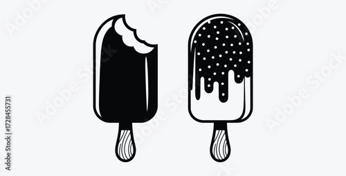 Ice Cream Popsicle Collection Vector Illustration Design Food Icon Concept