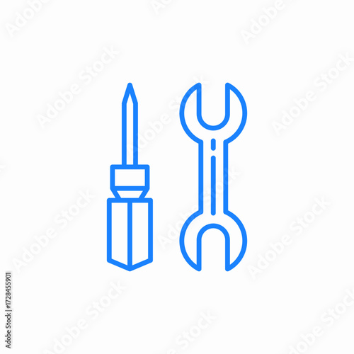 repair tool icon sign vector