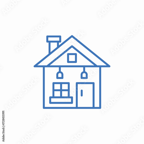 residential house icon sign vector
