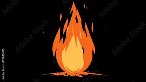 Animated fire flame