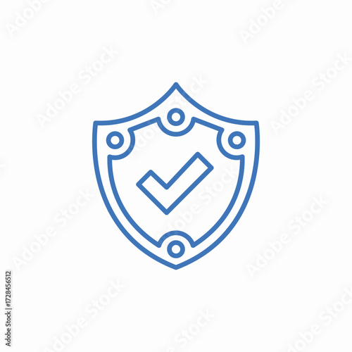 shield protection icon sign vector