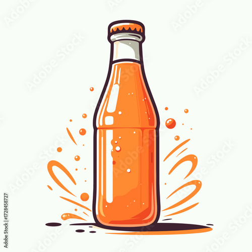 Bottle of orange soda