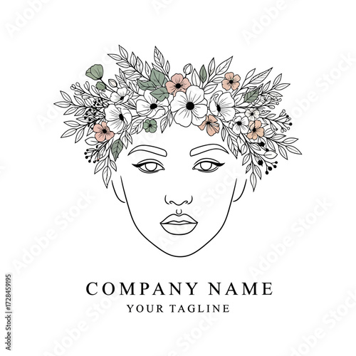 woman, face, hair, beauty, vector, fashion, illustration, head, lips, sketch, art, design, person, lady, drawing, hairstyle, flowers, style, spring, model, nature, flower, silhouette, glamour, eyes