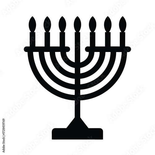 Menorah Hanukkah Candle Jewish Icon Background