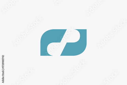 Free Download Letter dp modern negative space logo  - GFXLoad