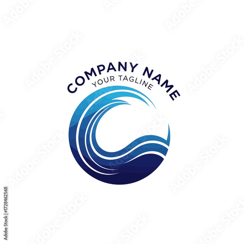 abstract blue wave