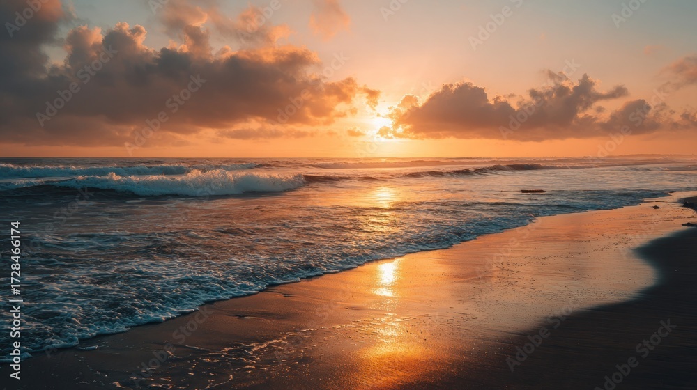 Obraz premium Sunset beach scene