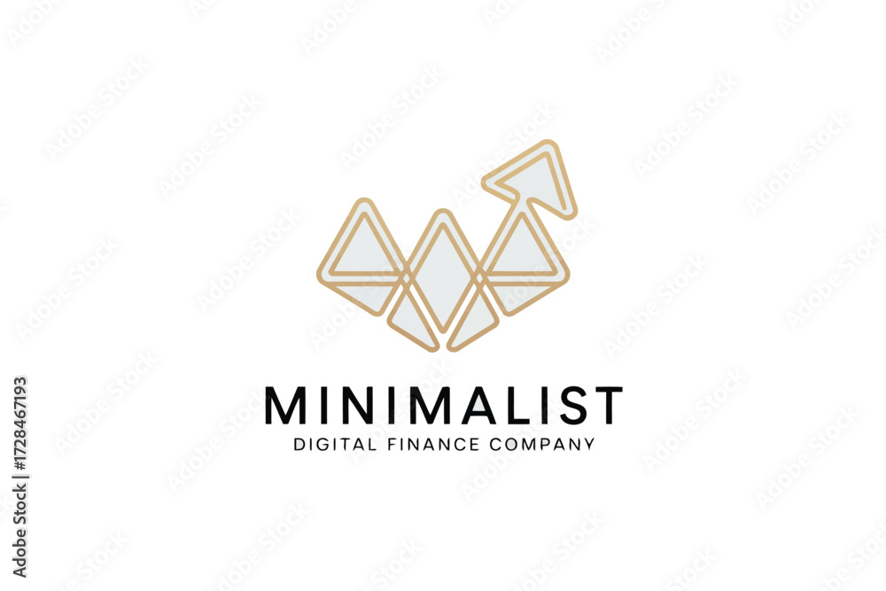 Fototapeta premium Abstract geometric design with minimalist typography for modern branding and logos vector within white background