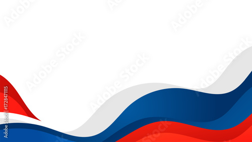 Abstract red and blue wave background design. Modern flowing curves banner template. 