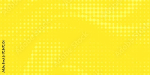 Pop art lemon yellow background in retro comic book style with dotted design, vector illustration eps10