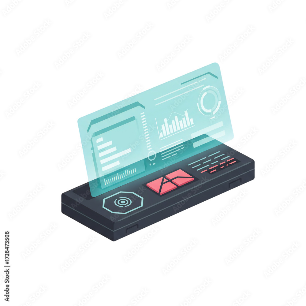 Fototapeta premium Futuristic Hologram UI Element