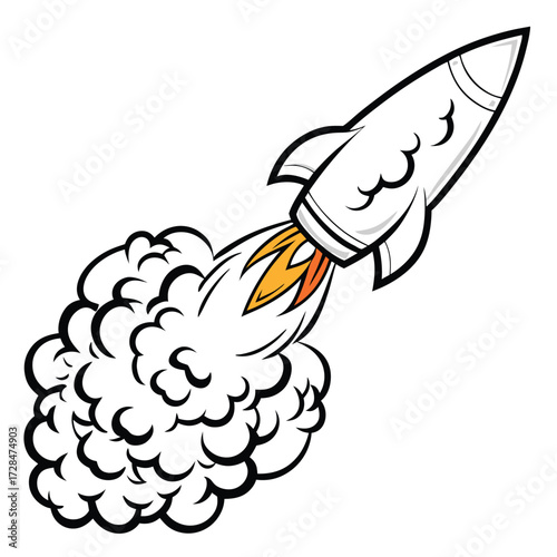 Minimalist shows a black drum with flames bursting behind it on white