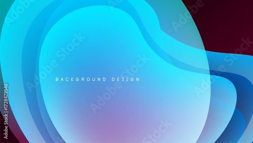 Abstract fluid shapes, vibrant blues, purples blend. Modern design, dark background creates depth, visual interest.