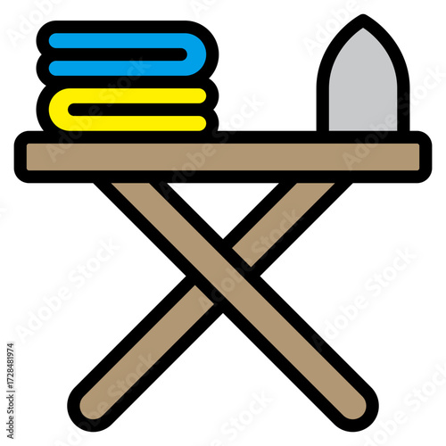 Ironing Board  Icon Element For Design