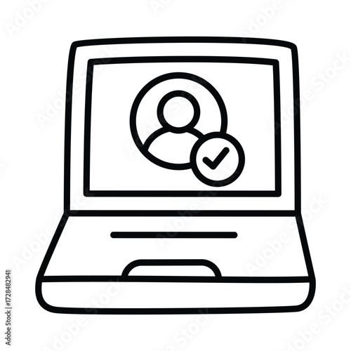 Account Verification  Doodle icon EPS 10 File