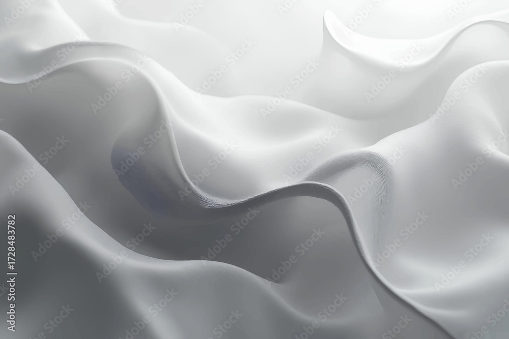 Obraz premium Abstract Minimalist Background - Light Grey, Smooth Waves and Subtle Textures Pattern