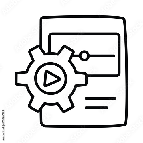 Video Optimization Doodle icon EPS 10 File