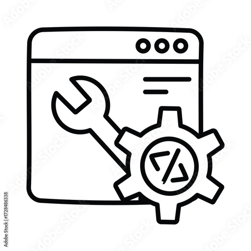 Site Configuration Doodle icon EPS 10 File