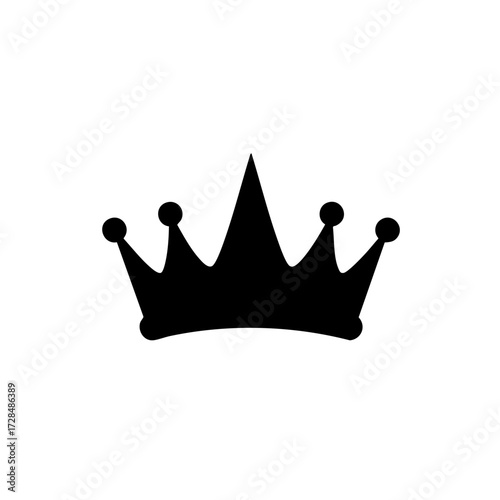 Elegant Flat Style Detailed Crown Royal Symbol Decorative Ornament