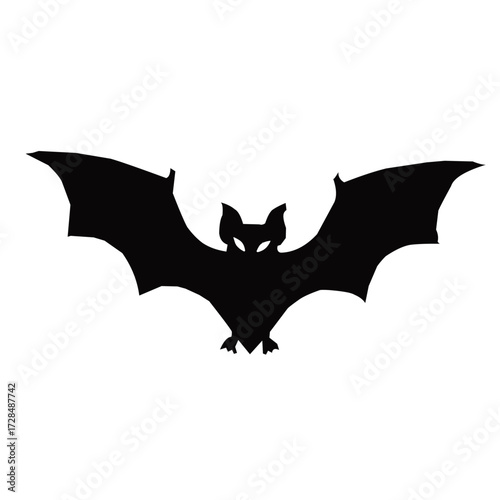 Bat Silhouette Vector Monster Halloween