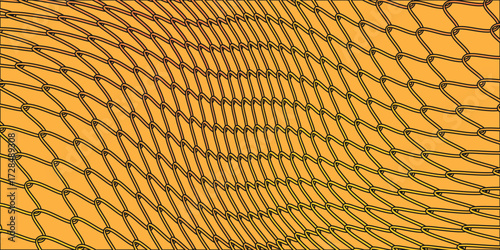 orange chain texture for fishing nets. Grunge pattern for sportswear or soccer goal, volleyball net. orange art