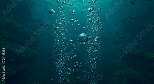 Bubbles rising in deep water