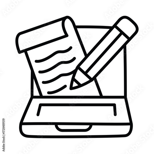Copywriting Doodle icon EPS 10 File