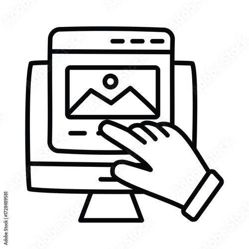 Landing page Doodle icon EPS 10 File 