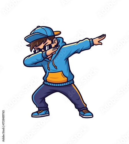 Cartoon character performing a dance pose